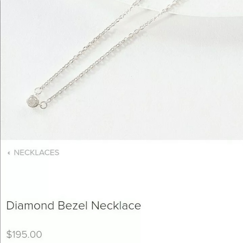 Michelle Campbell diamond bezel necklace